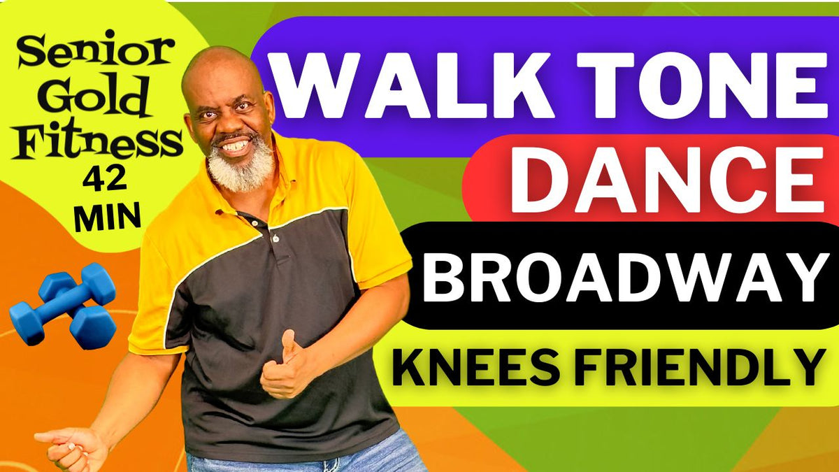 Fun Seniors Walk Tone Dance Broadway Workout | Knees Friendly