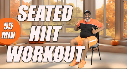 Seated HIIT Chair Workout | 55 Min | Full Body Interval Fat-Burning Exercises for All Fitness Levels