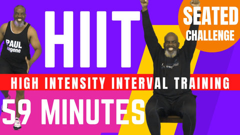HIIT Seated High Intensity Interval Training Exercise Challenge Workout | 59 Minutes |
