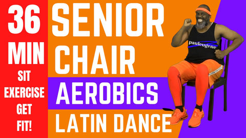 Senior Chair Aerobics Latin | 36 Min | Sit Dance Get Fit | Salsa, Mambo, Cha Cha and more.