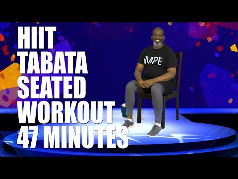 Tabata HIIT | Seated High Intensity Interval Training | 47 Minutes | Hi Energy Chair Fitness Workout