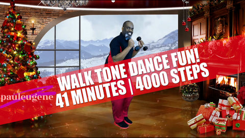 Holiday Fun Walk Dumbbell Dance Christmas Home Workout for Everyone