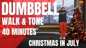 Christmas In July | Fun Dumbbell Walk & Tone Low Impact Cardio & Strength Workout | 40 Minutes